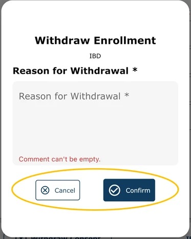 Withdraw Enrollment